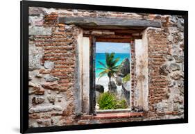 ?Viva Mexico! Window View - Caribbean Coastline in Tulum-Philippe Hugonnard-Framed Photographic Print