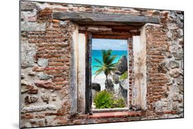 ?Viva Mexico! Window View - Caribbean Coastline in Tulum-Philippe Hugonnard-Mounted Photographic Print