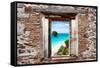 ¡Viva Mexico! Window View - Caribbean Coastline-Philippe Hugonnard-Framed Stretched Canvas