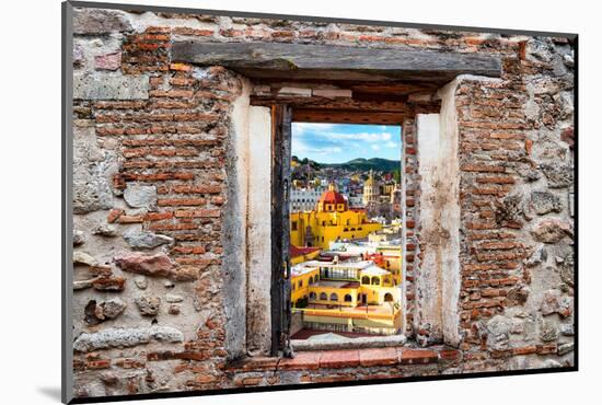 ¡Viva Mexico! Window View - Church Domes in Guanajuato-Philippe Hugonnard-Mounted Photographic Print