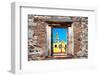 ¡Viva Mexico! Window View - Courtyard of a Church in Puebla-Philippe Hugonnard-Framed Photographic Print