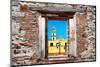 ¡Viva Mexico! Window View - Courtyard of a Church in Puebla-Philippe Hugonnard-Mounted Photographic Print