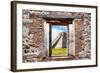 ¡Viva Mexico! Window View - El Castillo Pyramid of the Chichen Itza-Philippe Hugonnard-Framed Photographic Print