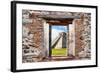 ¡Viva Mexico! Window View - El Castillo Pyramid of the Chichen Itza-Philippe Hugonnard-Framed Photographic Print