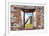 ¡Viva Mexico! Window View - El Castillo Pyramid of the Chichen Itza-Philippe Hugonnard-Framed Photographic Print