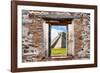 ¡Viva Mexico! Window View - El Castillo Pyramid of the Chichen Itza-Philippe Hugonnard-Framed Photographic Print