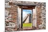 ¡Viva Mexico! Window View - El Castillo Pyramid of the Chichen Itza-Philippe Hugonnard-Mounted Photographic Print