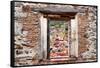 ¡Viva Mexico! Window View - Guanajuato Colorful City-Philippe Hugonnard-Framed Stretched Canvas