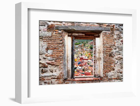 ¡Viva Mexico! Window View - Guanajuato Colorful City-Philippe Hugonnard-Framed Photographic Print