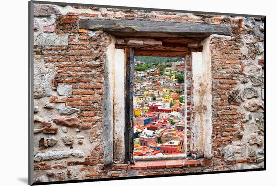 ¡Viva Mexico! Window View - Guanajuato Colorful City-Philippe Hugonnard-Mounted Photographic Print