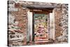 ¡Viva Mexico! Window View - Guanajuato Colorful City-Philippe Hugonnard-Stretched Canvas