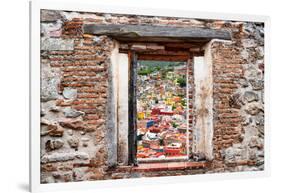 ¡Viva Mexico! Window View - Guanajuato Colorful City-Philippe Hugonnard-Framed Photographic Print