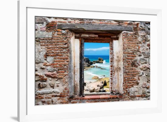 ?Viva Mexico! Window View - Isla Mujeres Coastline-Philippe Hugonnard-Framed Photographic Print