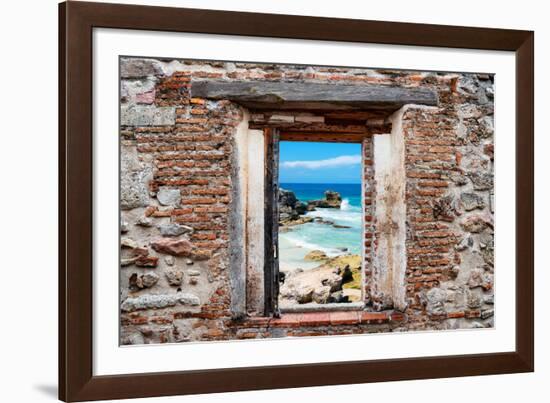 ?Viva Mexico! Window View - Isla Mujeres Coastline-Philippe Hugonnard-Framed Photographic Print