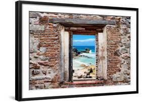 ?Viva Mexico! Window View - Isla Mujeres Coastline-Philippe Hugonnard-Framed Photographic Print