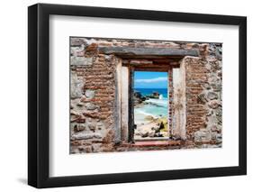 ?Viva Mexico! Window View - Isla Mujeres Coastline-Philippe Hugonnard-Framed Photographic Print