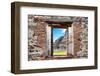 ¡Viva Mexico! Window View - Mayan Ruins in Edzna-Philippe Hugonnard-Framed Photographic Print