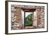 ¡Viva Mexico! Window View - Mayan Ruins in Palenque at Sunrise-Philippe Hugonnard-Framed Photographic Print