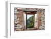 ¡Viva Mexico! Window View - Mayan Ruins in Palenque at Sunrise-Philippe Hugonnard-Framed Photographic Print