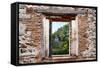 ¡Viva Mexico! Window View - Mayan Ruins in Palenque at Sunrise-Philippe Hugonnard-Framed Stretched Canvas