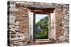¡Viva Mexico! Window View - Mayan Ruins in Palenque at Sunrise-Philippe Hugonnard-Stretched Canvas