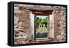 ¡Viva Mexico! Window View - Mayan Ruins in Palenque-Philippe Hugonnard-Framed Stretched Canvas
