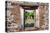 ¡Viva Mexico! Window View - Mayan Ruins in Palenque-Philippe Hugonnard-Stretched Canvas