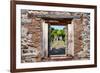 ¡Viva Mexico! Window View - Mayan Ruins in Palenque-Philippe Hugonnard-Framed Photographic Print