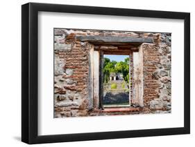 ¡Viva Mexico! Window View - Mayan Ruins in Palenque-Philippe Hugonnard-Framed Photographic Print