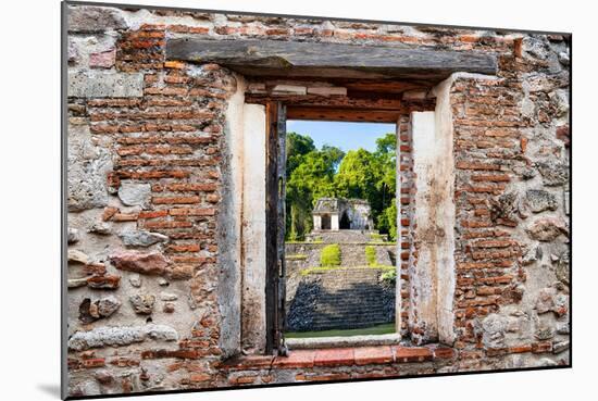 ¡Viva Mexico! Window View - Mayan Ruins in Palenque-Philippe Hugonnard-Mounted Photographic Print