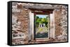 ¡Viva Mexico! Window View - Mayan Ruins in Palenque-Philippe Hugonnard-Framed Stretched Canvas