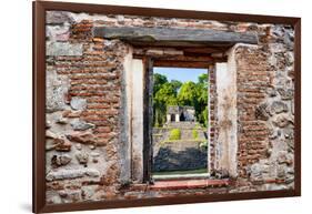 ¡Viva Mexico! Window View - Mayan Ruins in Palenque-Philippe Hugonnard-Framed Photographic Print