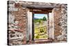 ¡Viva Mexico! Window View - Mayan Ruins-Philippe Hugonnard-Stretched Canvas
