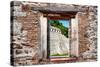 ¡Viva Mexico! Window View - Mayan Temple of Inscriptions in Palenque-Philippe Hugonnard-Stretched Canvas