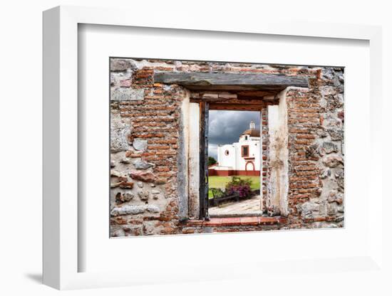 ¡Viva Mexico! Window View - Mexican Church-Philippe Hugonnard-Framed Photographic Print