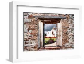 ¡Viva Mexico! Window View - Mexican Church-Philippe Hugonnard-Framed Photographic Print