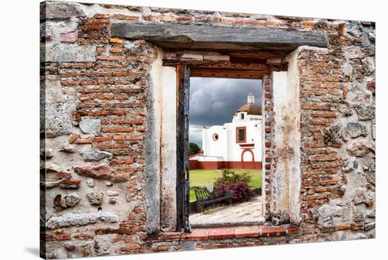 ¡Viva Mexico! Window View - Mexican Church-Philippe Hugonnard-Stretched Canvas