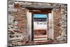 ¡Viva Mexico! Window View - Mexican Street with a red Bike-Philippe Hugonnard-Mounted Photographic Print