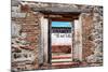 ¡Viva Mexico! Window View - Mexican Street with a red Bike-Philippe Hugonnard-Mounted Photographic Print