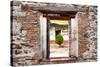 ¡Viva Mexico! Window View - Mexican Village-Philippe Hugonnard-Stretched Canvas