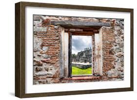 ¡Viva Mexico! Window View - One Thousand Mayan Columns in Chichen Itza-Philippe Hugonnard-Framed Photographic Print