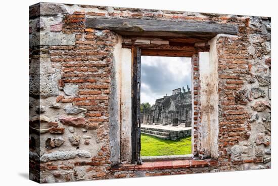 ¡Viva Mexico! Window View - One Thousand Mayan Columns in Chichen Itza-Philippe Hugonnard-Stretched Canvas