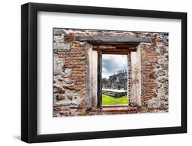 ¡Viva Mexico! Window View - One Thousand Mayan Columns in Chichen Itza-Philippe Hugonnard-Framed Photographic Print