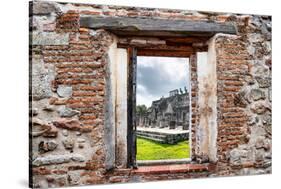 ¡Viva Mexico! Window View - One Thousand Mayan Columns in Chichen Itza-Philippe Hugonnard-Stretched Canvas