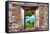 ¡Viva Mexico! Window View - Peaceful Paradise in Isla Mujeres-Philippe Hugonnard-Framed Stretched Canvas