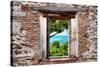 ¡Viva Mexico! Window View - Peaceful Paradise in Isla Mujeres-Philippe Hugonnard-Stretched Canvas