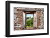 ¡Viva Mexico! Window View - Pyramid in Mayan City of Calakmul-Philippe Hugonnard-Framed Photographic Print