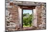 ¡Viva Mexico! Window View - Pyramid in Mayan City of Calakmul-Philippe Hugonnard-Mounted Photographic Print