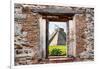 ¡Viva Mexico! Window View - Pyramid of the Chichen Itza-Philippe Hugonnard-Framed Photographic Print