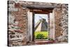 ¡Viva Mexico! Window View - Pyramid of the Chichen Itza-Philippe Hugonnard-Stretched Canvas